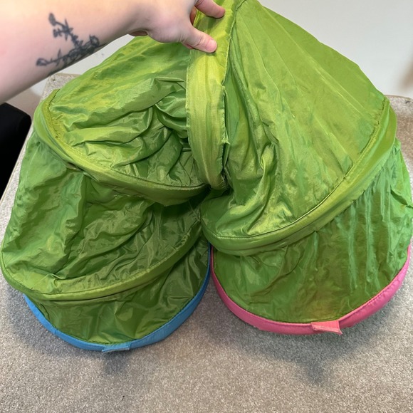 Ikea Busa Kids Play Tunnel Crawl Tube Toddler Children Green Foldable Pop Up - Picture 5 of 6